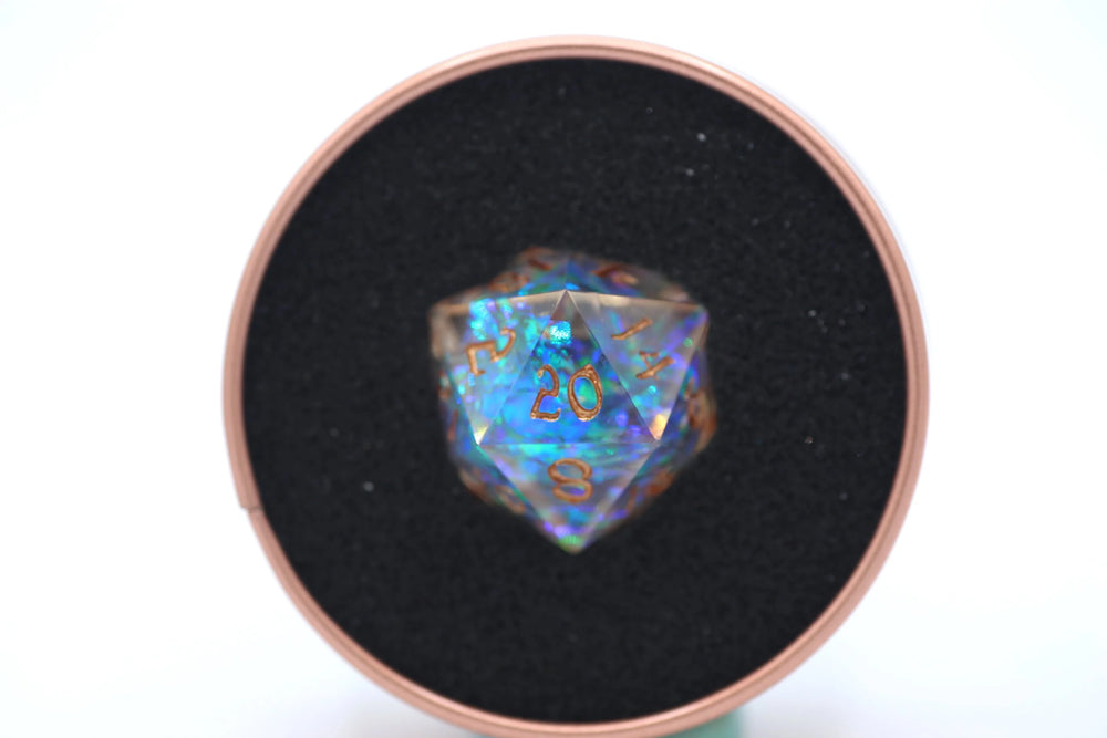 Captured Magic Resin Dice Opal D20