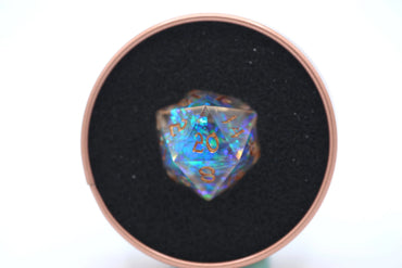 Captured Magic Resin Dice Opal D20