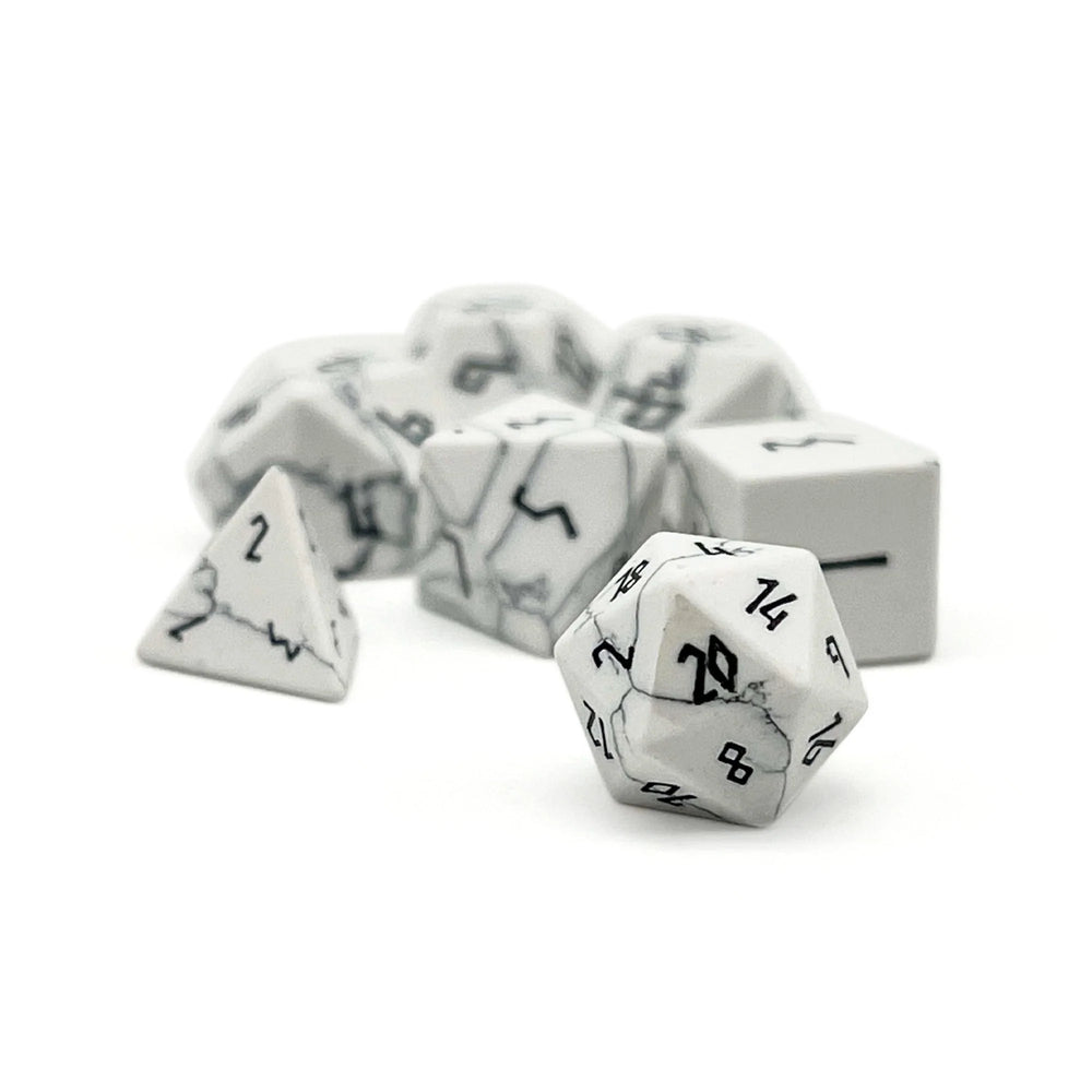 Gemstone Dice: Pebbles - White Howlite