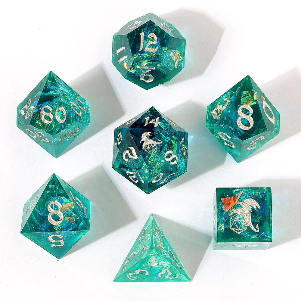 Sharp Edge RPG Dice Set: Teal