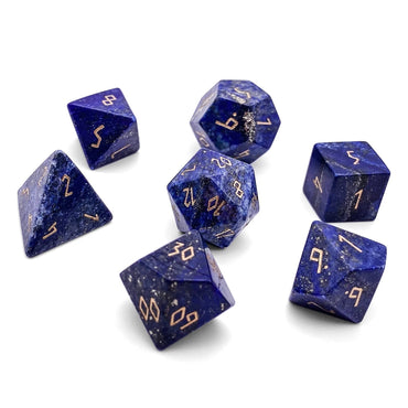 Gemstone RPG Dice Set: Lapis Lazuli
