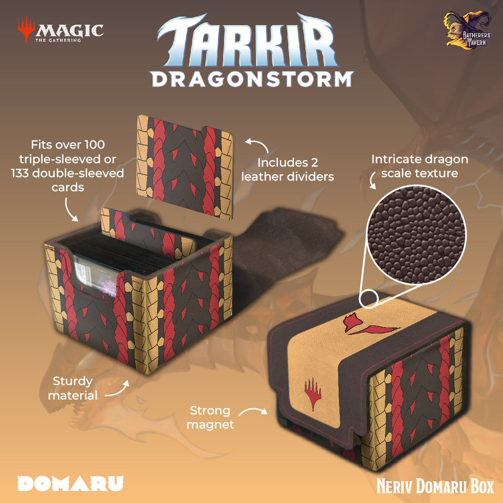 Gatherers' Tavern DOMARU Deck Box: Tarkir Dragonstorm - Neriv (100+)