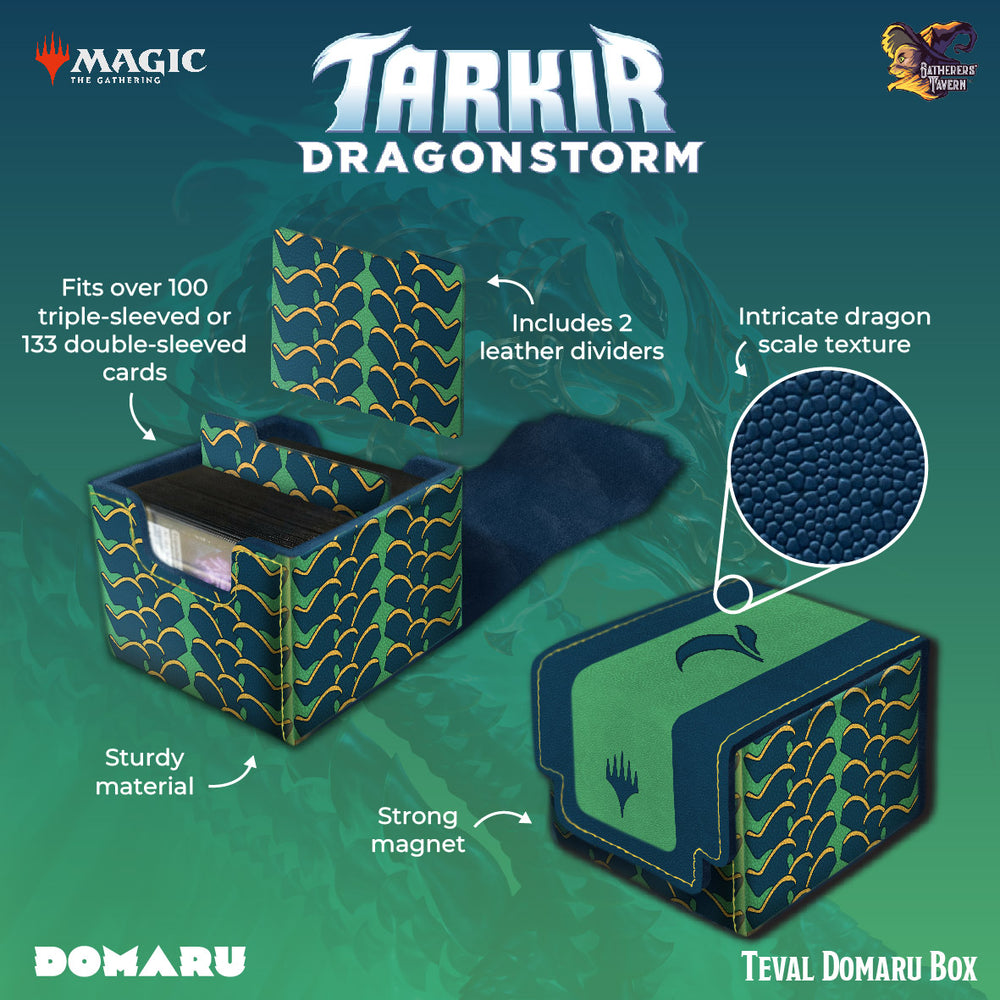 Gatherers' Tavern DOMARU Deck Box: Tarkir Dragonstorm - Teval (100+)