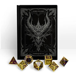 Metal RPG Dice Set: Storybook - Tome of the Forbidden