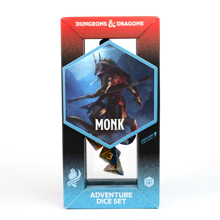 D&D Dice Set: Monk - Blue
