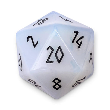 30MM Gemstone D20 Boulder: Opalite