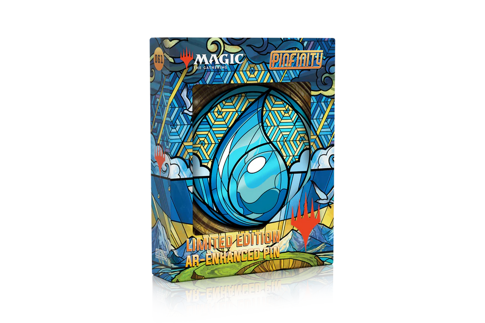 Enamel Pin: AR Stained Glass Island