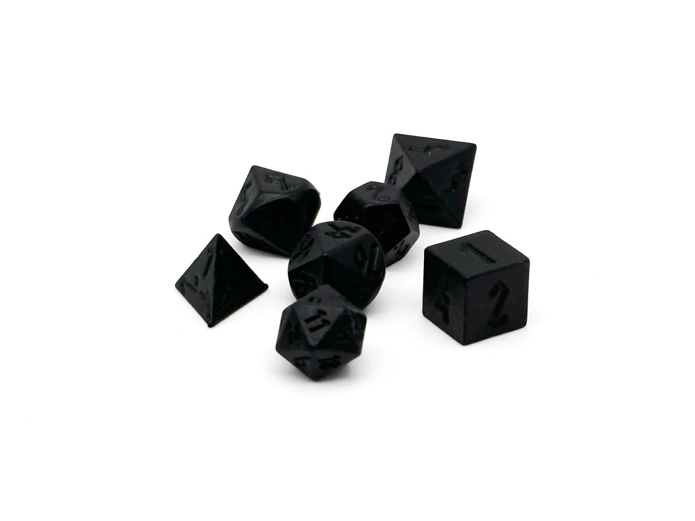 Pixie Mini Metal Dice Set: Black