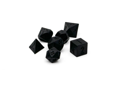 Pixie Mini Metal Dice Set: Black