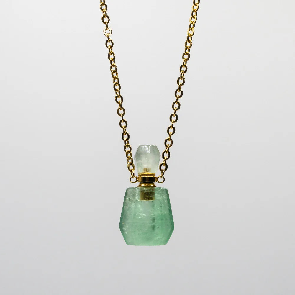 Potion Bottle Necklace: Green Fluorite