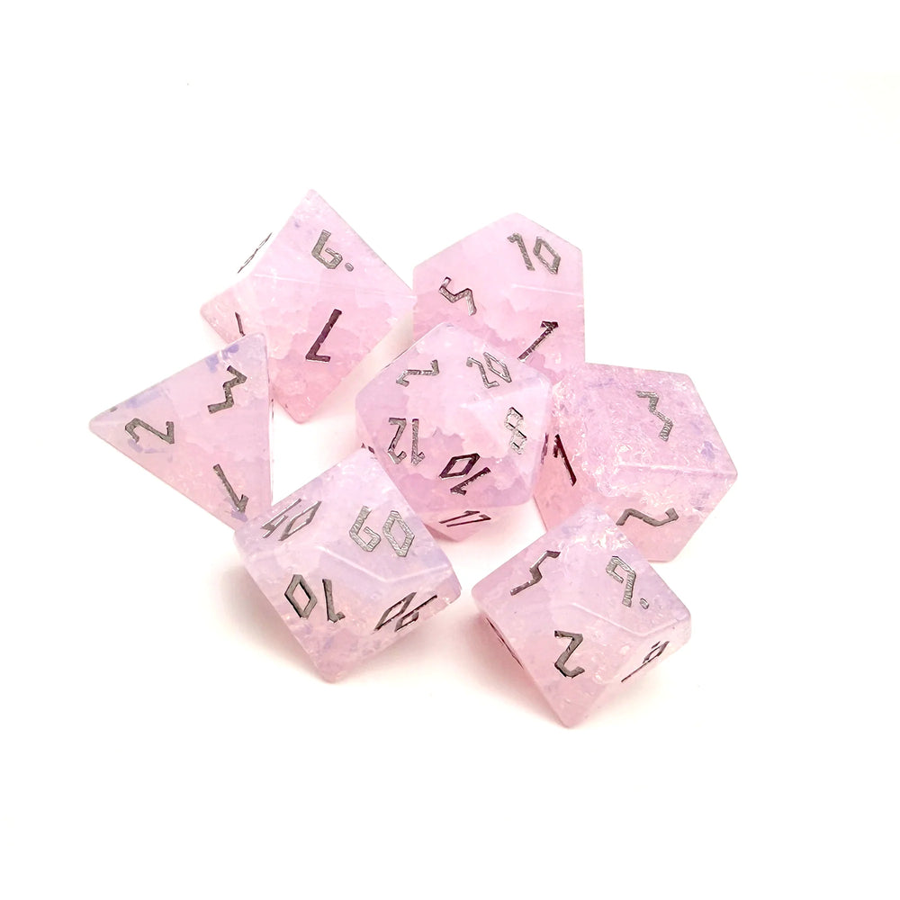 Gemstone Dice: Shattered Pink Opalite