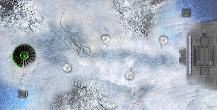 3'x6' Game Mat: Outdoor Snow