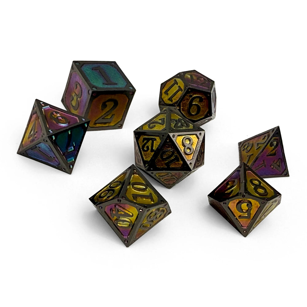 Metal RPG Dice Set: Storybook - Unwritten Fates