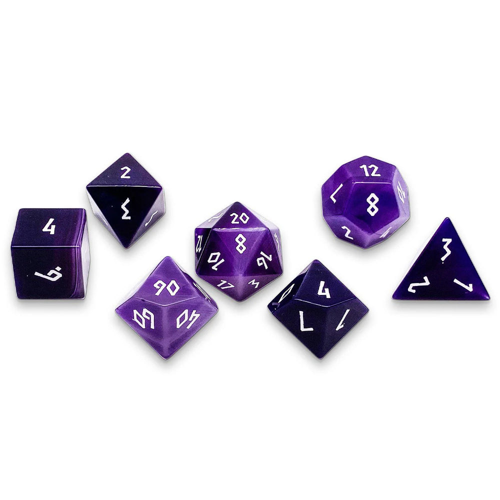 Gemstone Dice: Purple Striped Agate