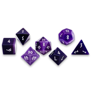 Gemstone Dice: Purple Striped Agate