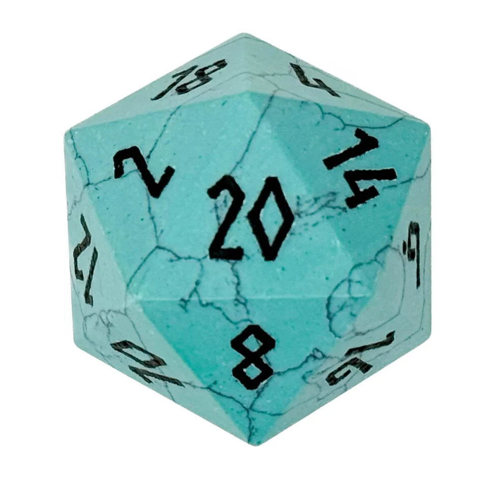 30mm D20 Boulder: Turquoise
