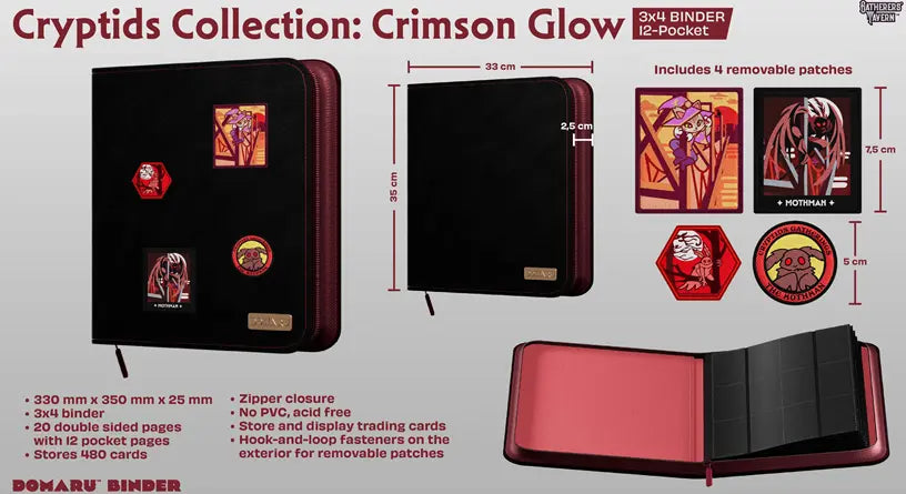 Gatherer's Tavern 12-Pocket Domaru Binder: Cryptide Collection - Crimson Glow