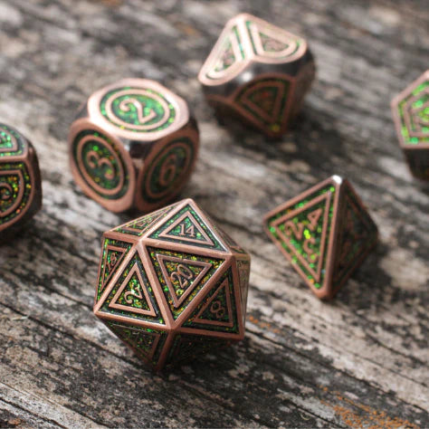 Metal RPG Dice Set: Arboreal Magik