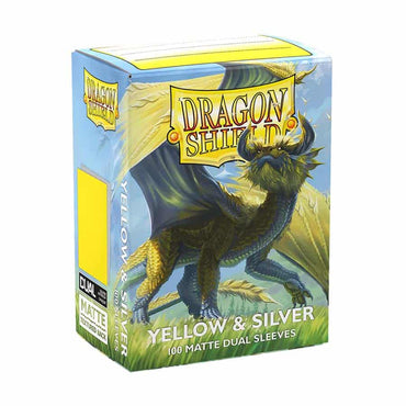 Dragon Shield: Dual Matte Sleeves - Yellow/Silver (100ct)