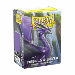 Dragon Shield: Dual Matte Sleeves - Nebula/Silver (100ct)