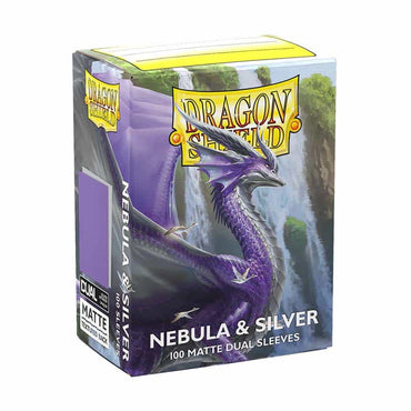Dragon Shield: Dual Matte Sleeves - Nebula/Silver (100ct)