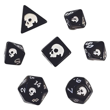 RPG Dice Set: Black Death