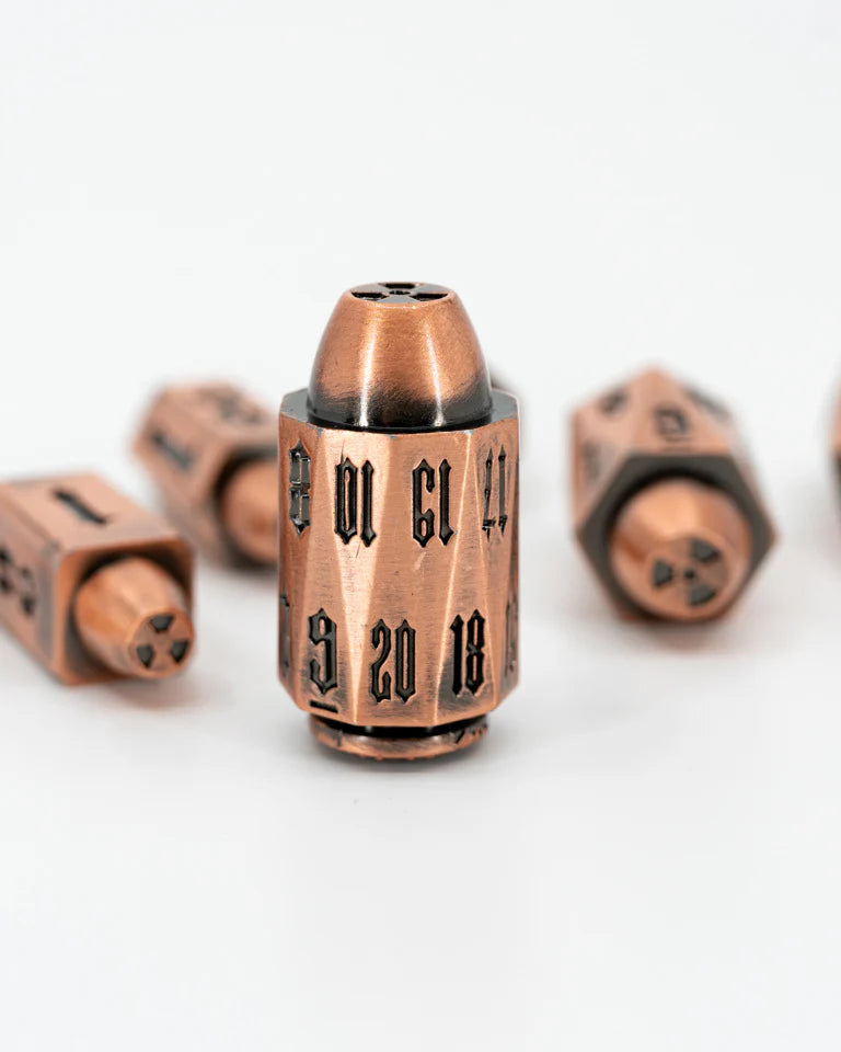 Metal RPG Dice Set: Bravo Copper Bullet