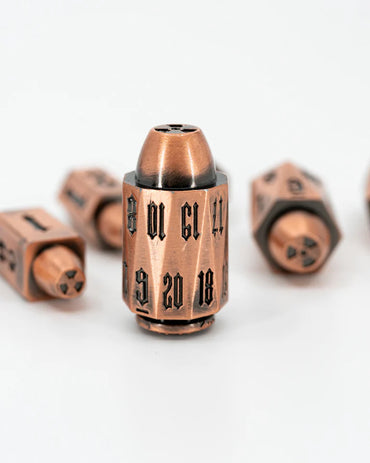 Metal RPG Dice Set: Bravo Copper Bullet
