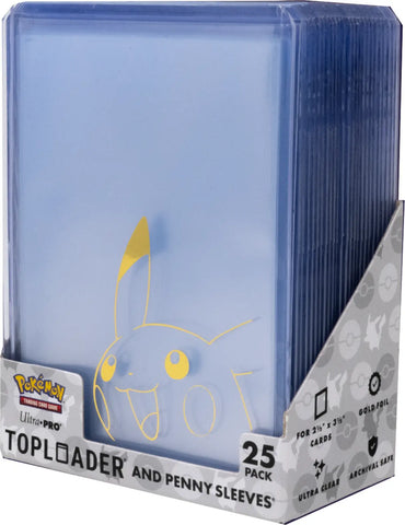 3" x 4" Toploaders & Penny Sleeves - Pikachu (25ct)
