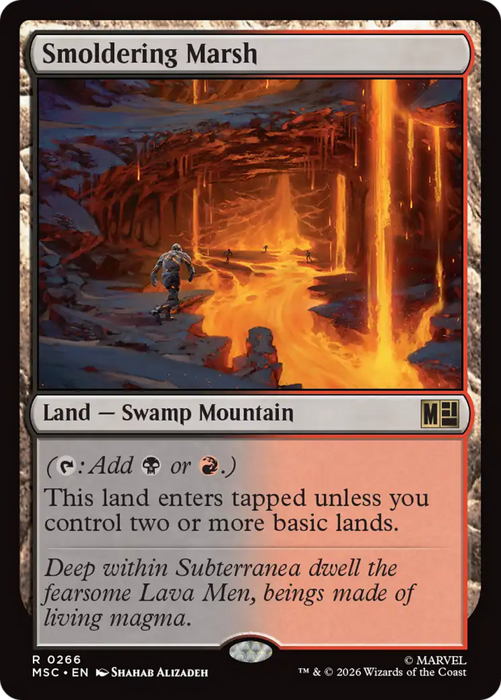 Smoldering Marsh (Surge Foil) [Marvel Super Heroes Commander]