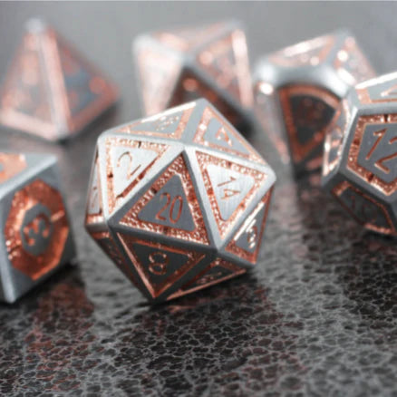 Metal RPG Dice Set: Celestial Artifact