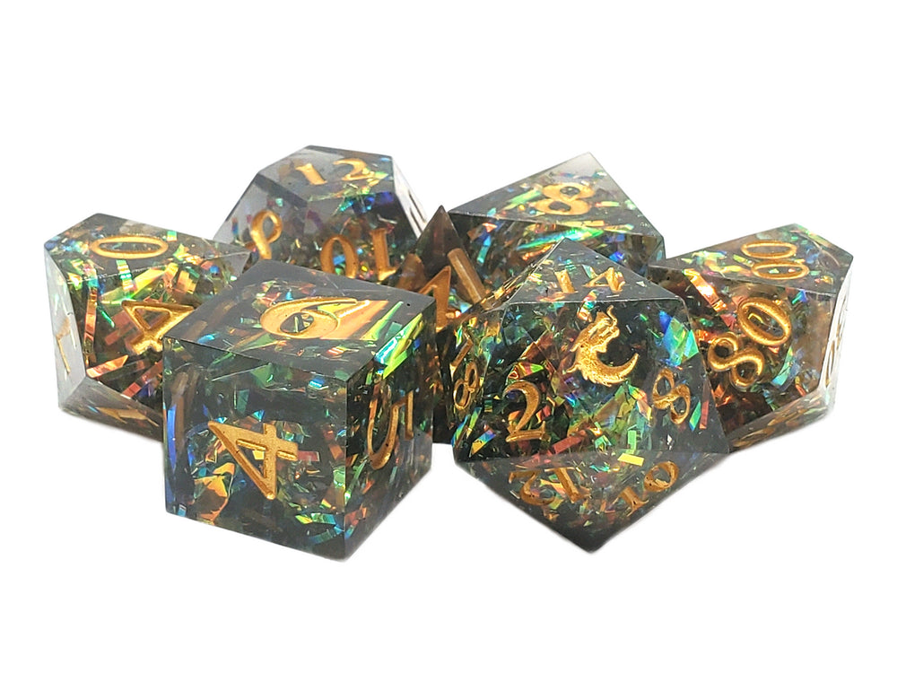 Sharp Edge RPG Dice Set: Citrine Blast