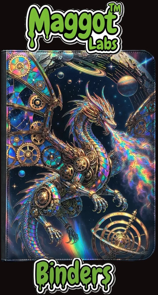 Maggot Labs Zippered Binder (9-Pocket): Aetherforge Dragon - Clockwork Sovereign