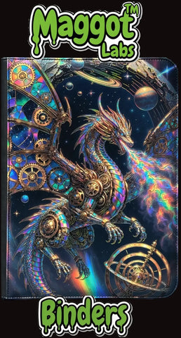 Maggot Labs Zippered Binder (9-Pocket): Aetherforge Dragon - Clockwork Sovereign
