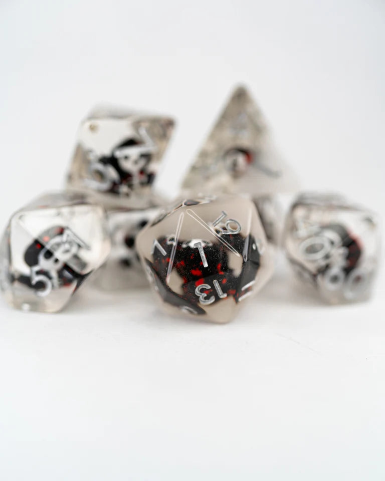Acrylic RPG Dice Set: Grimmy Reaps