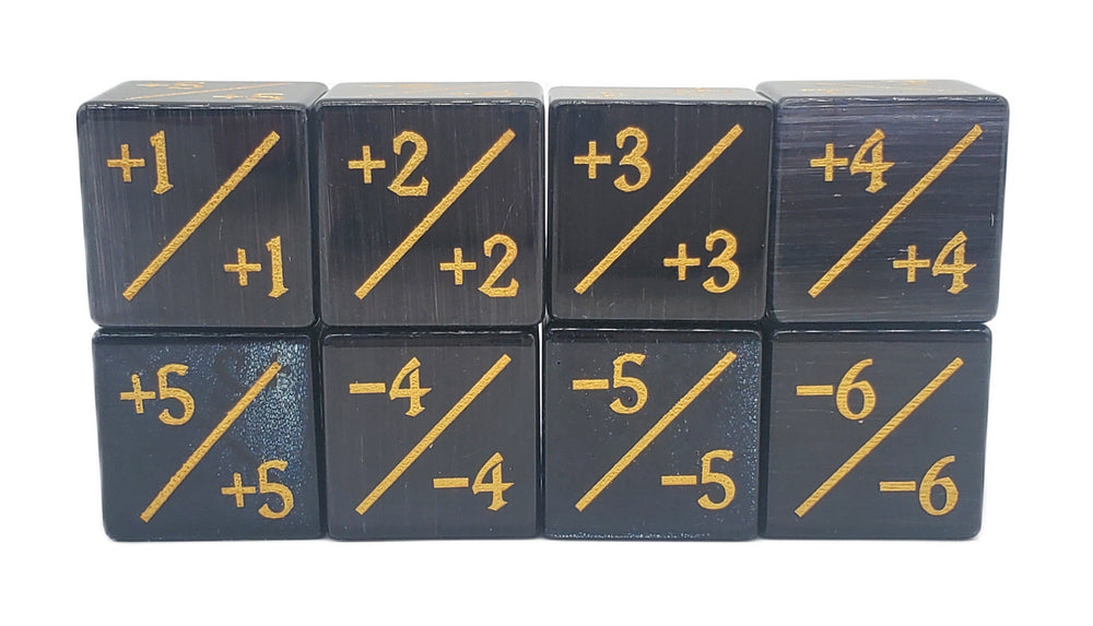 Gemstone +/- Counter Dice: Cat's Eye Black