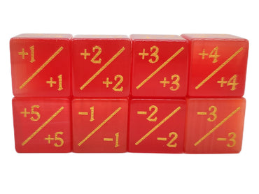Gemstone +/- Counter Dice: Cat's Eye Red
