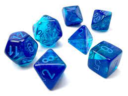 RPG Dice Set: Gemini - Blue/Light Blue Luminary