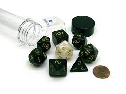 Sirius Dice RPG Set: Solid Black, Gold Ink