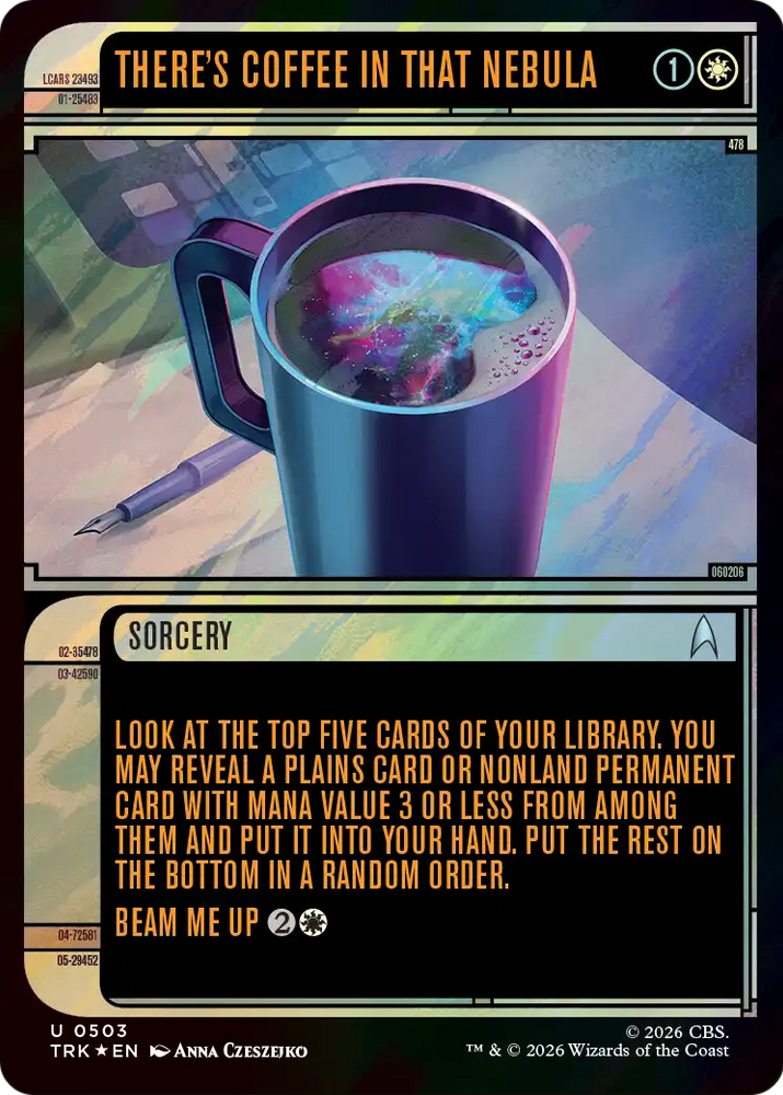 There's Coffee in that Nebula (Showcase) (Surge Foil) [Star Trek]