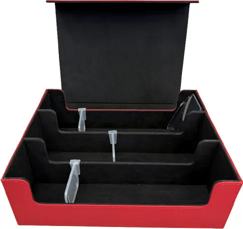 Generic 1800 Count 3-Row Deck Box: Red/Black