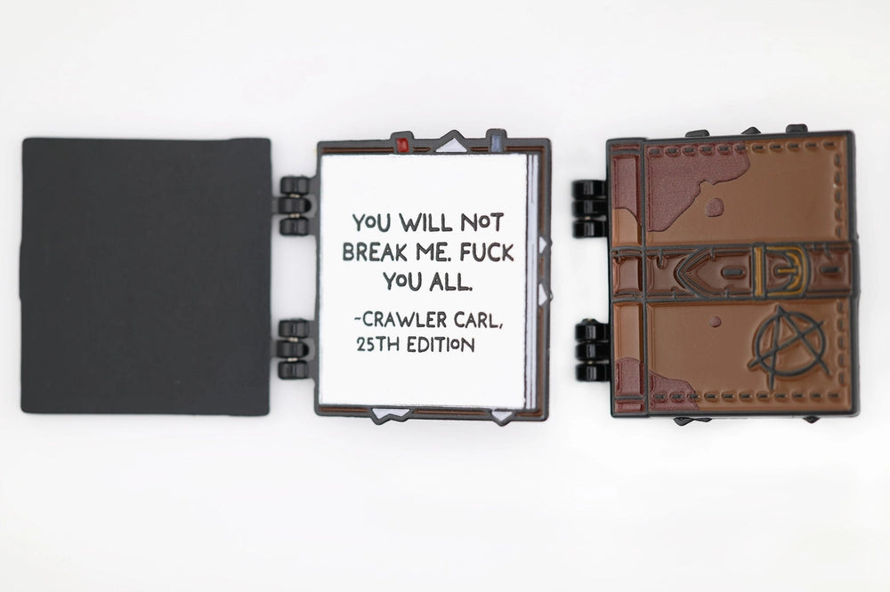 Enamel Pin: Dungeon Crawler Carl: Dungeon Anarchist's Cookbook