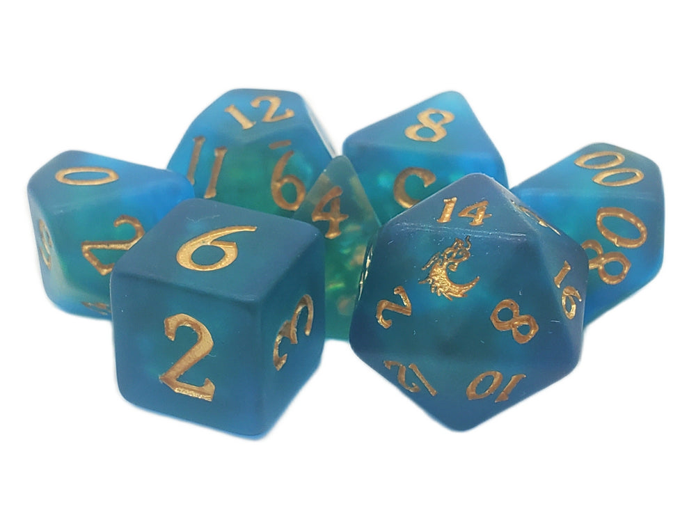RPG Dice Set: Infused - Early Dawn Frosted Firefly