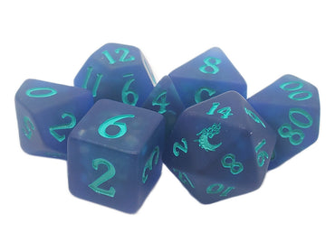 RPG Dice Set: Infused - Sapphire Frosted Firefly