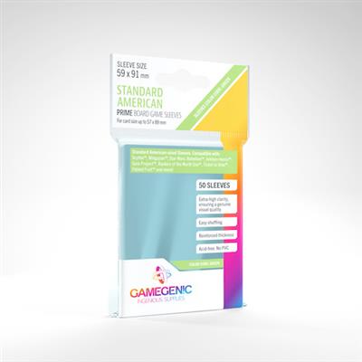 Prime Board Game Sleeves: "Standard American" 59x91mm (50)