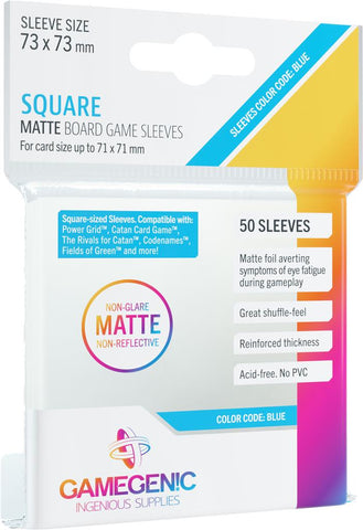 Matte Board Game Sleeves: "Square" 73x73mm (50)