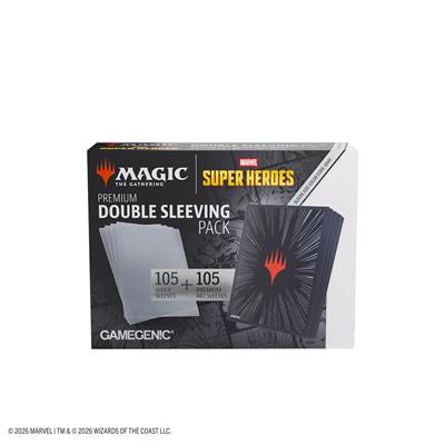 Magic: The Gathering | Marvel Super Heroes Premium Double Sleeving Pack 100 - Comic Burst Black