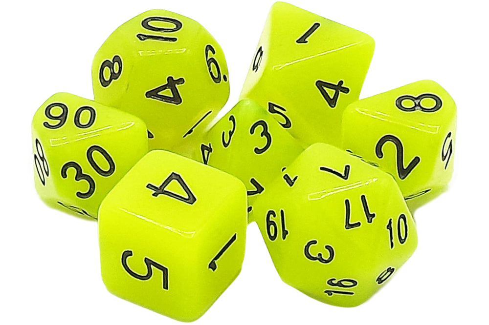 RPG Dice Set: Glow - Yellow