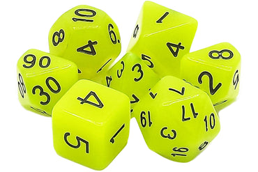 RPG Dice Set: Glow - Yellow