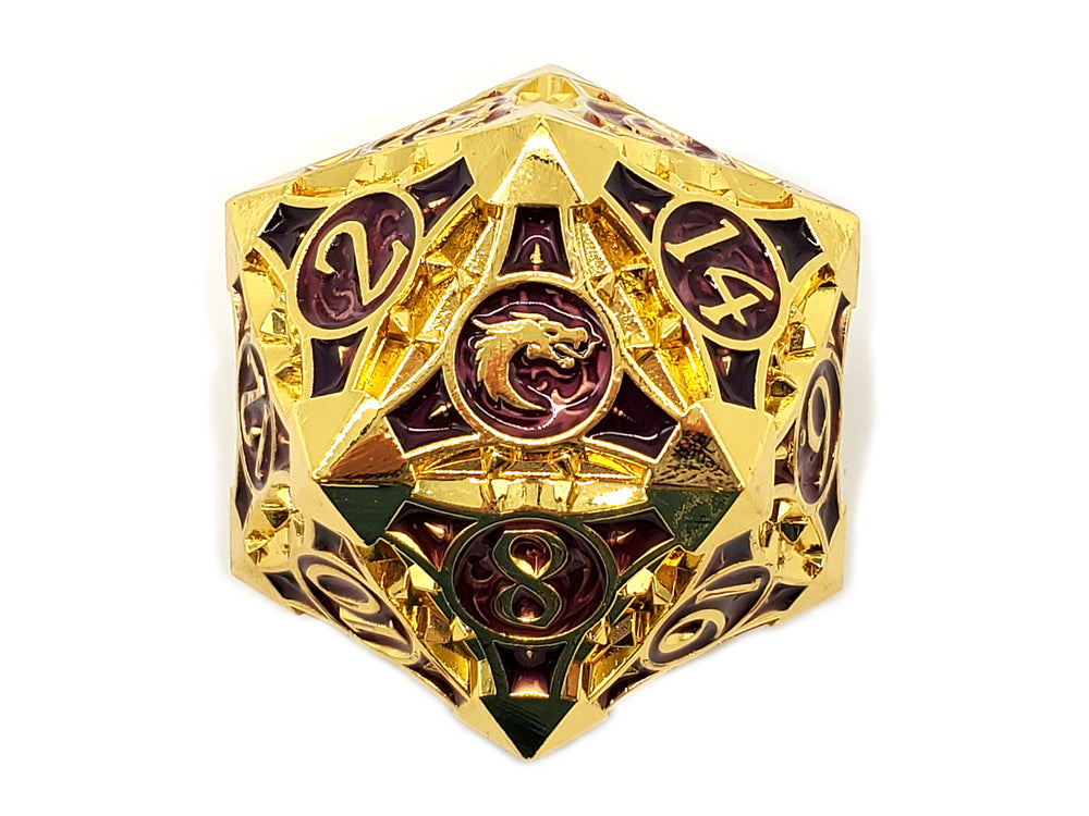 40MM D20: Gold/Purple